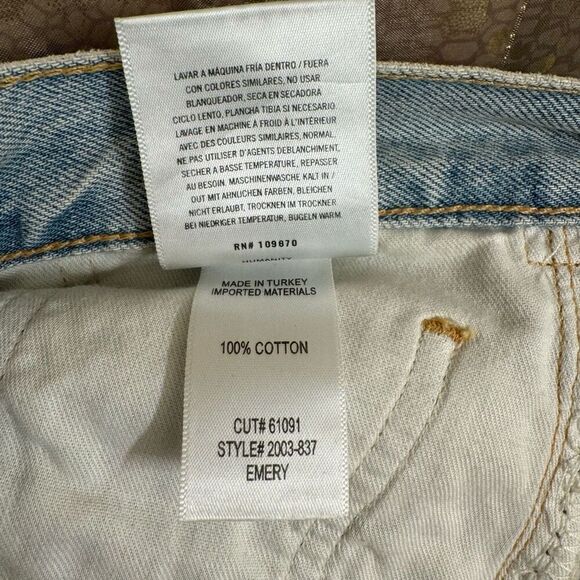 Citizens Of Humanity Light Wash Distressed Emery Crop Straight Leg Jeans 28 - Picture 6 of 9